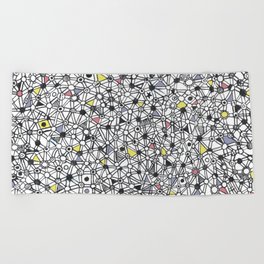 Triangle Pattern (Gray, Yellow, Pink)  Beach Towel