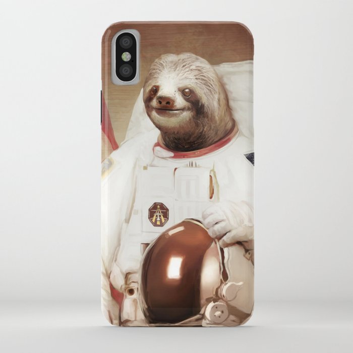 sloth astronaut iphone case