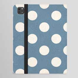 Blue & Ivory Spotted Print iPad Folio Case