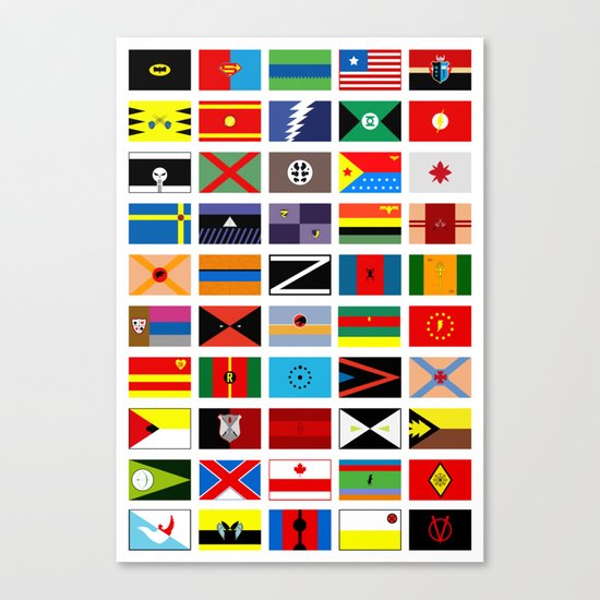 SH as flags Canvas Print