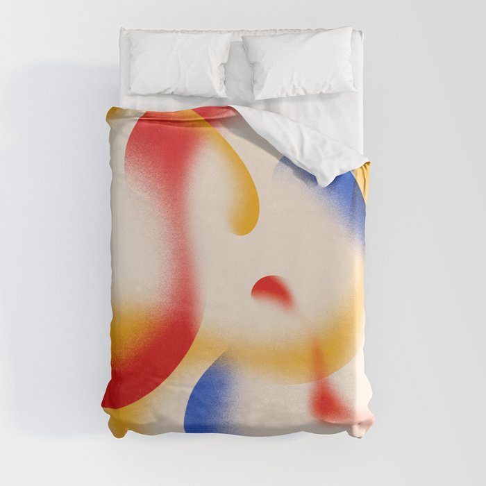Abstract Ephemeral Shapes Colorful Art Duvet Cover
