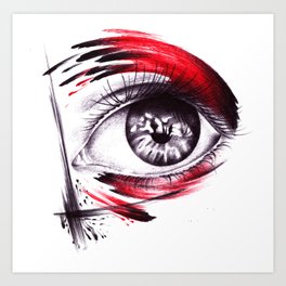 Trash Polka Eye Art Print