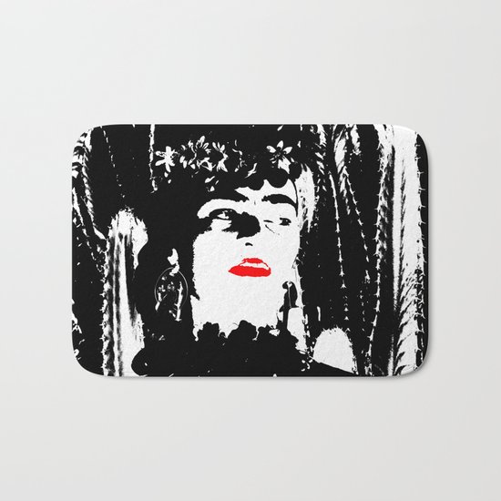 Freeda my Frida Black and White Bath Mat