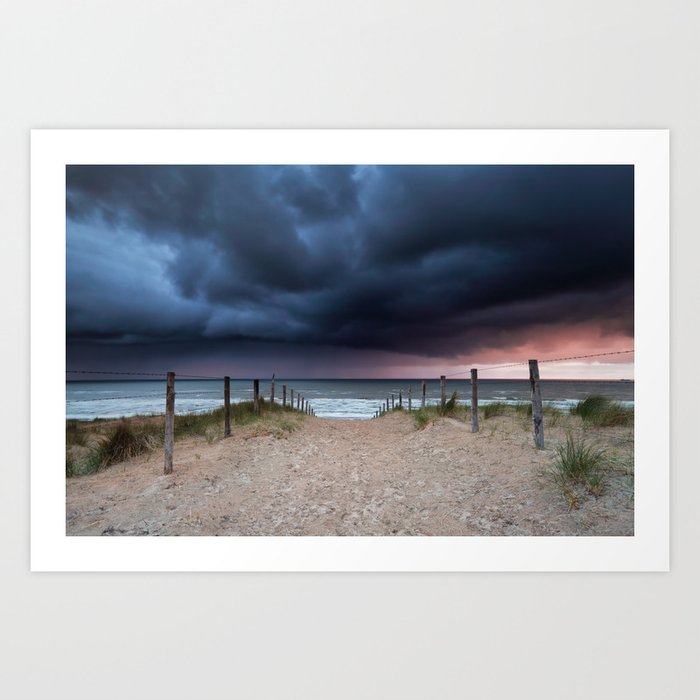 Stormy coast Art Print