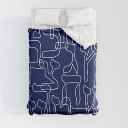 Hebrew Alphabet Seamless Pattern Duvet Cover