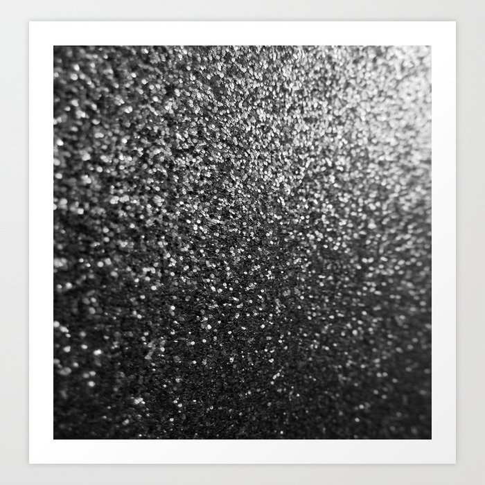 Silver Sparkle Glitter Art Print By Xjen94 Society6