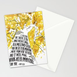 Mustard Seed Faith Tree - Matthew 17:20 Stationery Cards