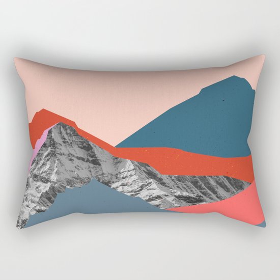 Graphic Mountains Rectangular Pillow