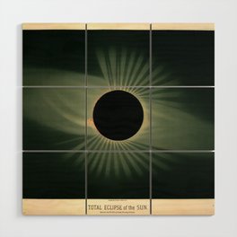 Total solar eclipse by Étienne Léopold Trouvelot (1878) Wood Wall Art