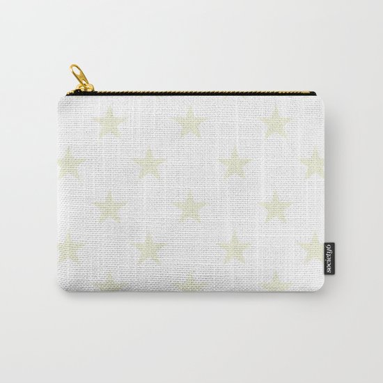 Stars (Beige/White) Carry-All Pouch