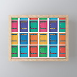Vibrant colourful doors Framed Mini Art Print