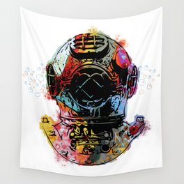 Fish Diver Wall Tapestry
