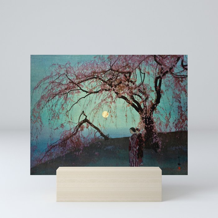 Hiroshi Yoshida - Kumoi Cherry Trees - Japanese Vintage Ukiyo-e Woodblock Painting Mini Art Print