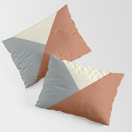 Origami Geo Tile // Terracotta Pillow Sham