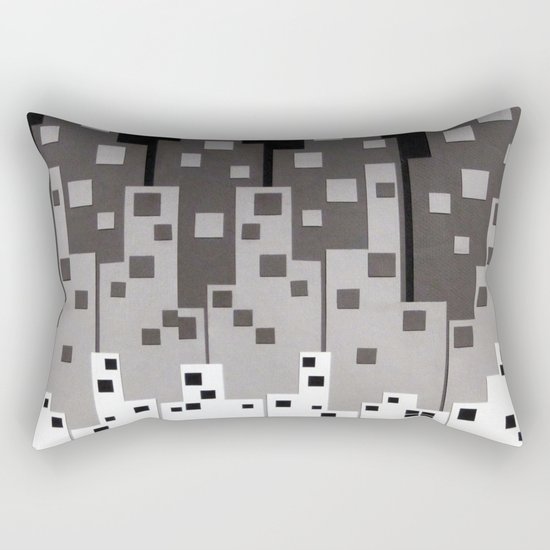 City at Night Rectangular Pillow