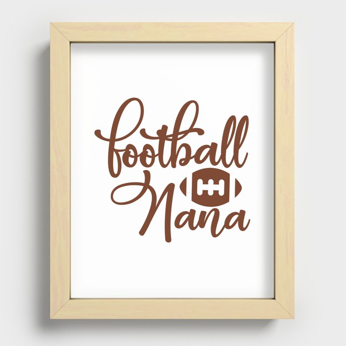 Football Nana Recessed Framed Print