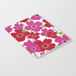 Graphic flowers:Royal red Notebook