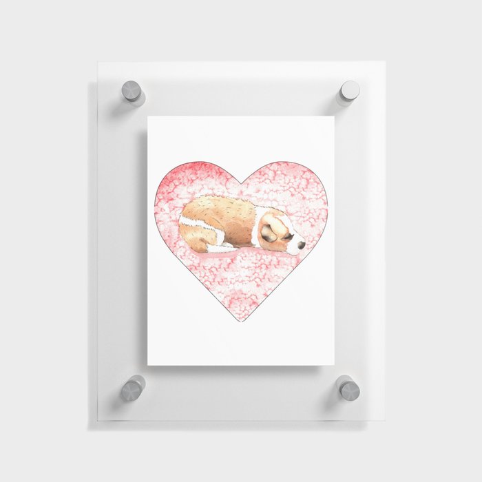 Puppy love Floating Acrylic Print