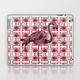Flamingo retro hearts pink Laptop Skin