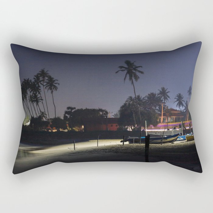 Beach night Sri lanka Rectangular Pillow