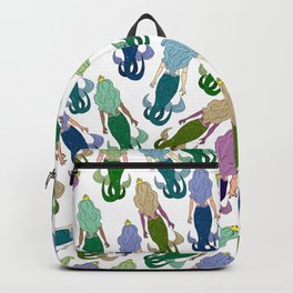 Mermaid Party Backpack | Octopus, Shark, Drawing, Mermaids, Supernatural, Magic, Whale, Green, Monster, Underthesea 