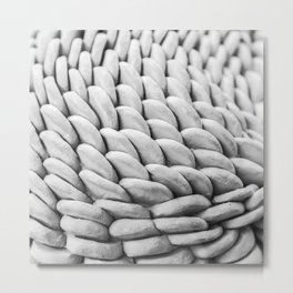 Clay-moulded Structures Metal Print | Black and White, Abstract, Pattern 
