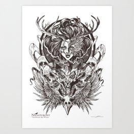 Goddess of the night  Art Print