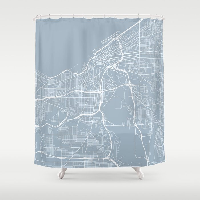 Cleveland Map Usa Slate Shower Curtain By Mainstreetmapscolor Cleveland Map Usa Slate Shower Curtain By Mainstreetmapscolor Society6
