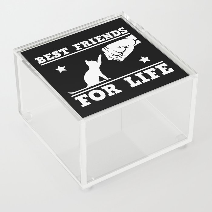 Cat Dad Best Friends For Life Acrylic Box