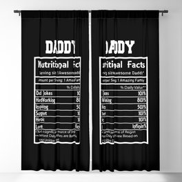 Daddy Nutritional Facts Funny Blackout Curtain
