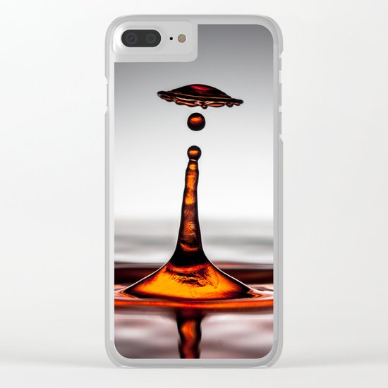 Cool water drop splash umbrella Clear iPhone Case