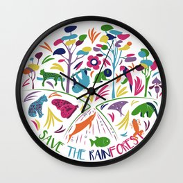 Save the Rainforest Wall Clock