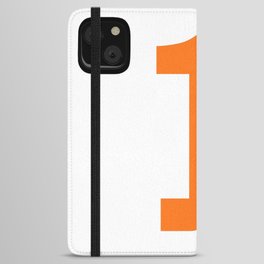 Number 1 (Orange & White) iPhone Wallet Case