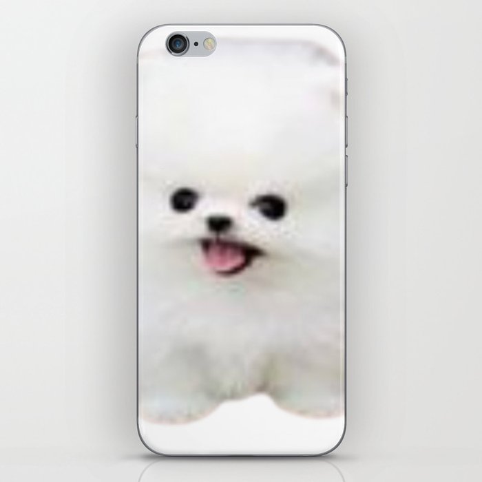 White Adorable Puppy Dog Like A CLoud iPhone Skin