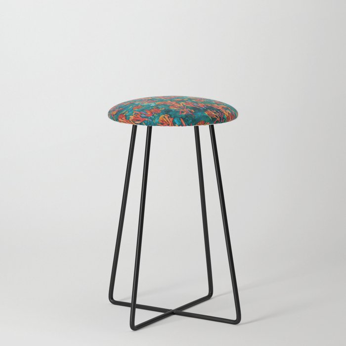 Coral Counter Stool