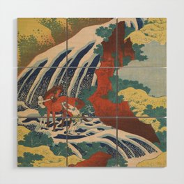 Hokusai,Yoshitsune Falls Wood Wall Art