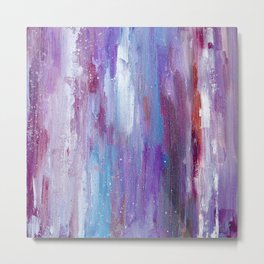 Rivers Of Blue, Lilac, And Cream Abstract Painting Metal Print | Pinkaquaart, Bluemagentaart, Lilacblueart, Colorfulabstract, Painting, Abstractoil, Dec02, Abstractpainting 