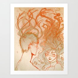 Blush Art Print | Painting, Love, Illustration 
