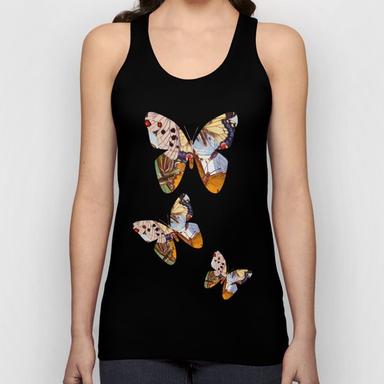 Vintage Butterfly Collage Unisex Tank Top