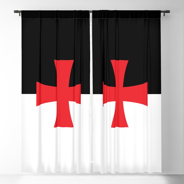 Knights Templar Flag Blackout Curtain