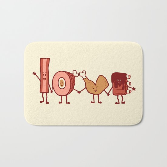 Meat Love U Bath Mat