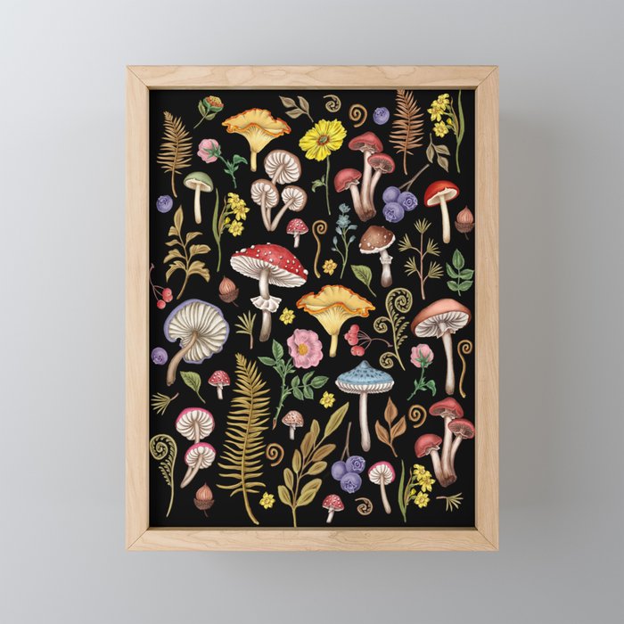 Botanical Mushroom #10 Framed Mini Art Print