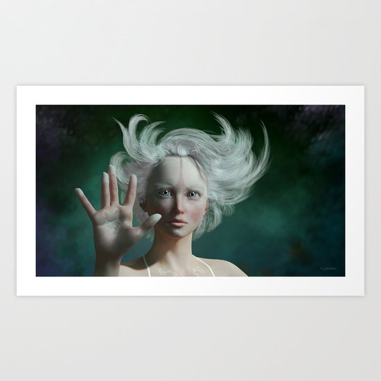 White Faun Art Print