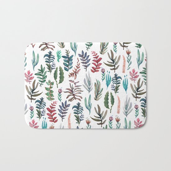 water color garden Bath Mat