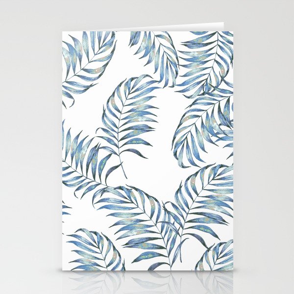 Blue Leaves Stationery Cards