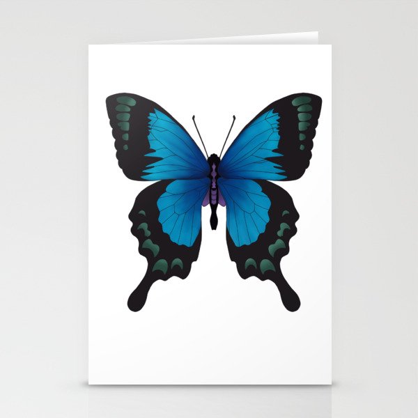 Blue Monarch Butterfly Stationery Cards