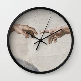 THE CREATION OF ADAM - MICHELANGELO Wall Clock
