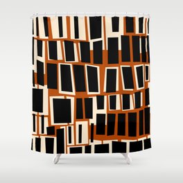 Seamless geometric pattern, minimalistic artwork with simple shape and figure. Shower Curtain