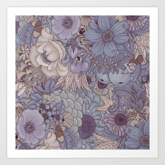 the wild side - icy tones Art Print