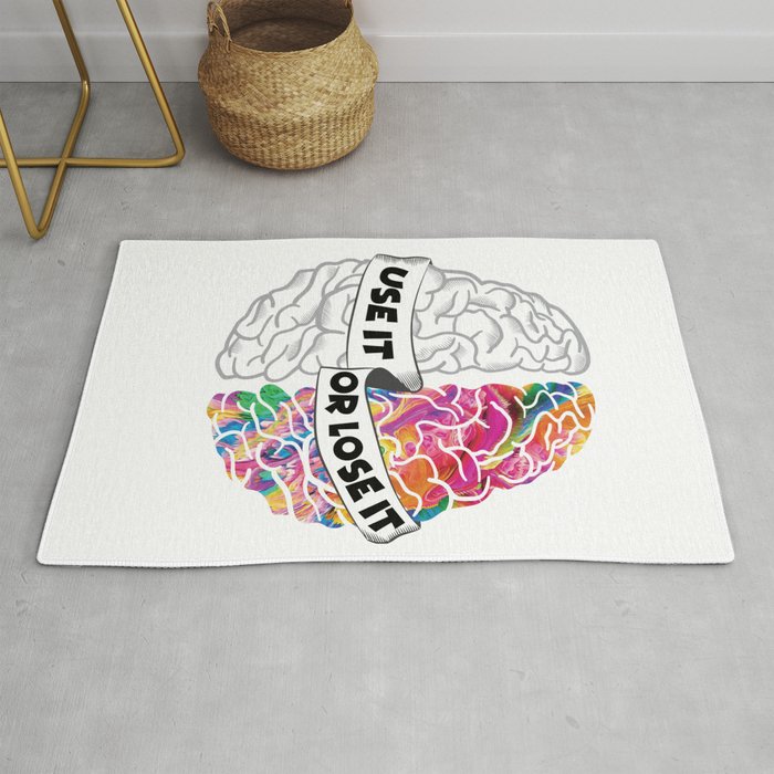 Use It Or Lose It - Analytic Creative Brain Left Right Rug